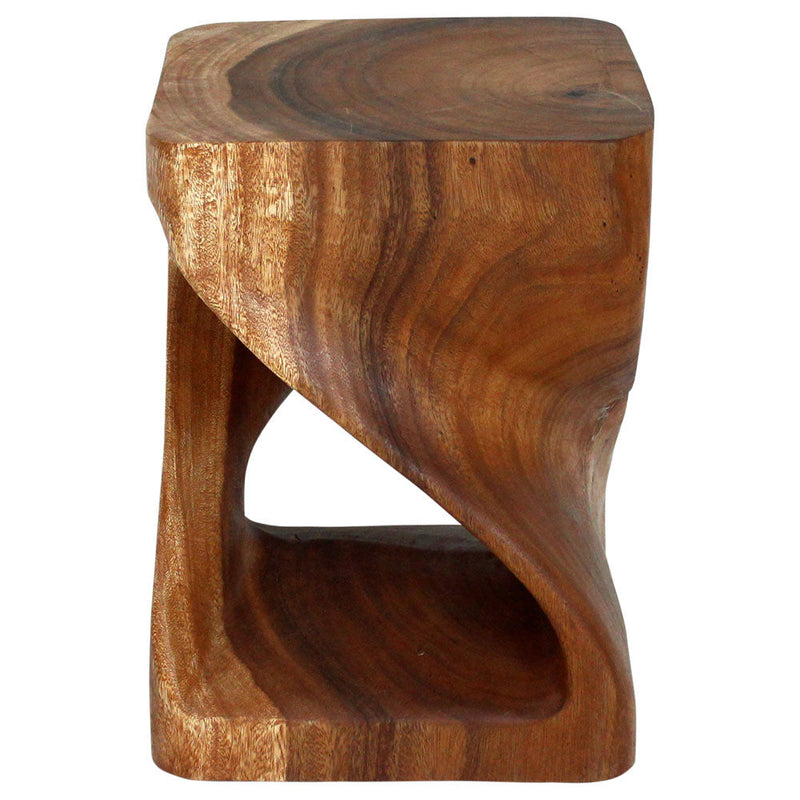 Haussmann Original Twist Solid Wood End Table - 15 x 15 x 20 in - Cherry