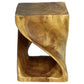 Haussmann Original Twist Pedestal Side Table, Oak, 15 x 15 x 20 in H