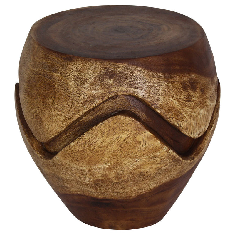 Haussmann Puzzle Drum 18 in DIA x 18 in H Walnut — hero