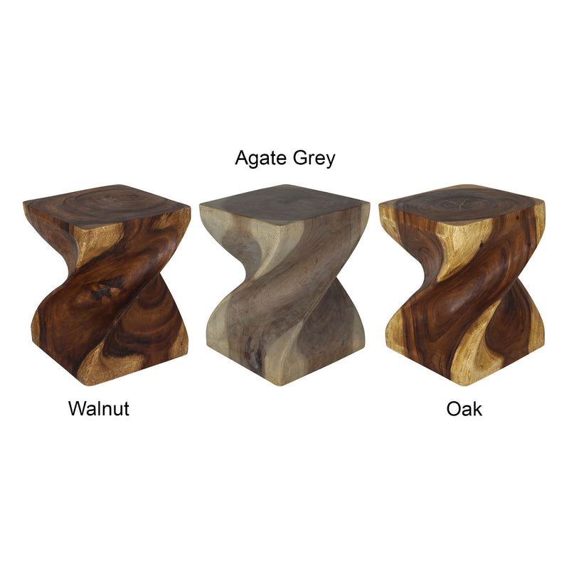 Haussmann Big Twist end tables, 16 x 16 x 20 in H, finish comparison
