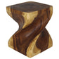 Haussmann Big Twist Pedestal Table, Oak, 16 x 16 x 20 in H