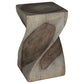 Haussmann Big Twist Pedestal Table, Agate Grey, 12 x 12 x 20 in H