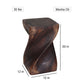 Haussmann Big Twist Pedestal Table, Mocha, 12 x 12 x 20 in H, dimensions
