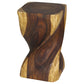Haussmann Big Twist Solid Wood End Table - 12 x 12 x 20 in - Oak