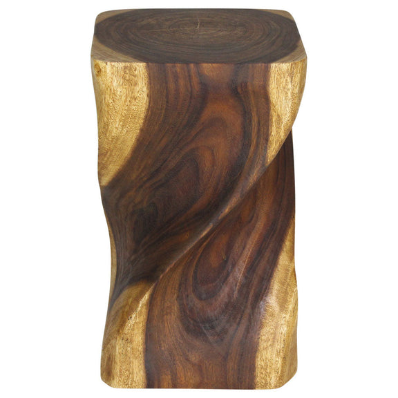 Haussmann Big Twist Pedestal Table, Oak, 12 x 12 x 20 in H