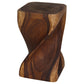 Haussmann Big Twist Pedestal Table, Walnut, 12 x 12 x 20 in H