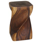 Haussmann Big Twist Pedestal Table, Walnut, 12 x 12 x 20 in H