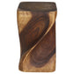 Haussmann Big Twist Pedestal Table, Walnut, 12 x 12 x 20 in H