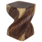 Haussmann Big Twist Solid Wood End Table - 14 x 14 x 20 in - Antique Oak