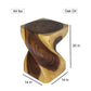 Haussmann Big Twist Pedestal Table, Oak, 14 x 14 x 20 in H, dimensions