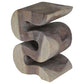 Haussmann Big Wave Solid Wood End Table - 12 x 14 x 20 in - Agate Grey