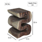 Haussmann Big Wave hand-carved wood end table, Agate Grey, 14 x 14 x 20 in H, dimensions