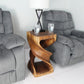 Haussmann Double Twist Pedestal Side Table, Walnut, 14 x 14 x 26 in H, in a room