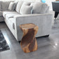Haussmann Big Twist Pedestal Table, Walnut, 12 x 12 x 20 in H