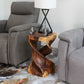 Haussmann Rectangular Double Twist Sculptural Table, Walnut, 12 x 14 x 23 in H