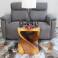 Haussmann Original Twist Pedestal Side Table, Walnut, 18 x 18 x 23 in H