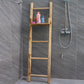 Haussmann Teak Towel Ladder, Adjustable Shelf, 18 x 64 in H