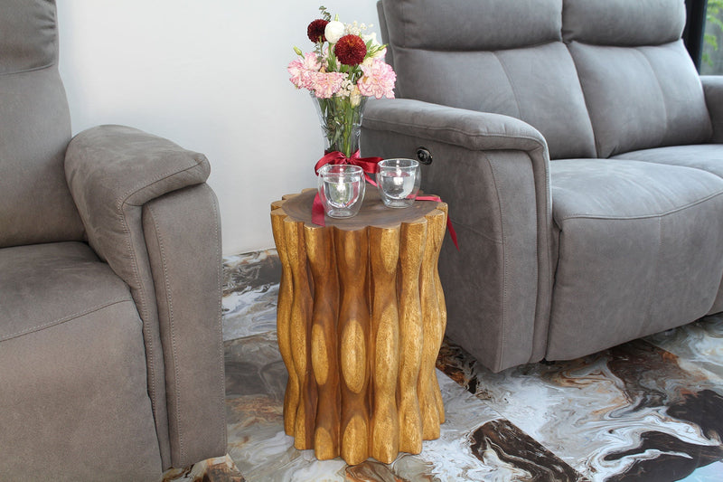 Haussmann Natural Stump 15 in DIA x 20 in H Oak — lifestyle