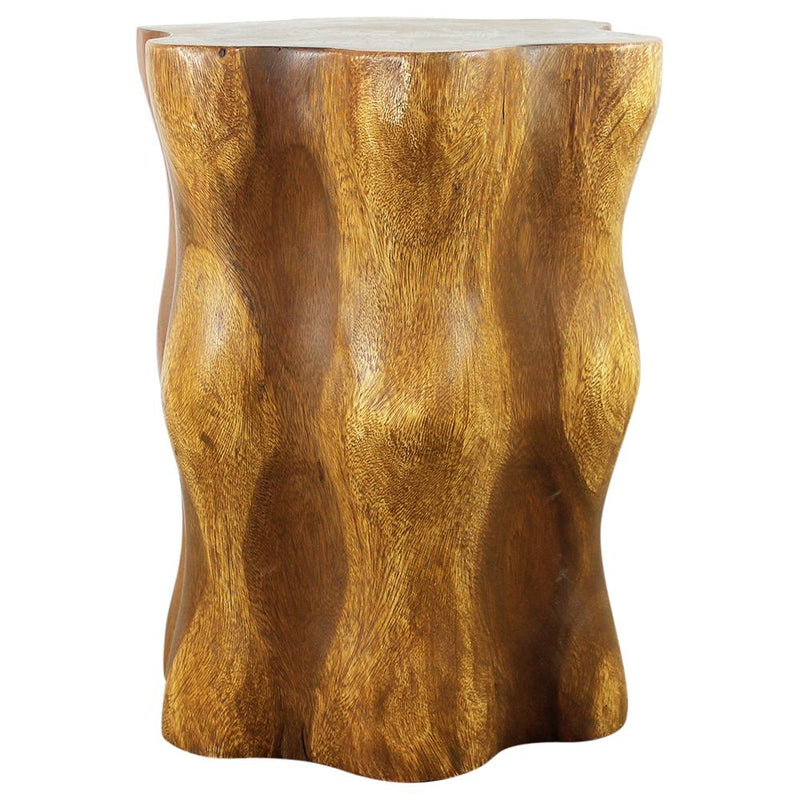Haussmann Natural Stump Solid Wood End Table - 16 in dia x 20 in H - Oak