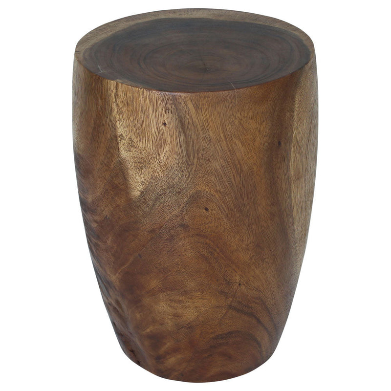 Haussmann Merlot Turned Pedestal Accent Table, Walnut, 15 in dia x 20 in H