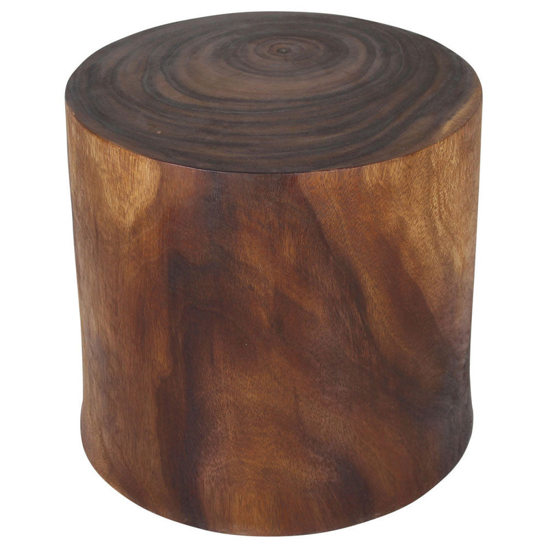 Haussmann Natural Stump 19 in DIA top x 18 in H Walnut — angle