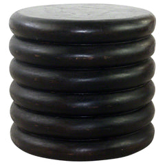 Haussmann® Mango Stacked Rings Table 20 D x 18 in High Mocha Oil