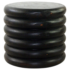 Haussmann® Mango Stacked Rings Table 20 D x 18 in High Mocha Oil