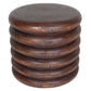 Haussmann Stacked Rings Sculptural Accent Table, Mocha, 20 in dia x 18 in H