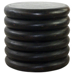 Haussmann® Mango Stacked Rings Table 20 D x 18 in High Mocha Oil