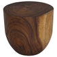 Haussmann Barrel Drum Solid Wood Accent Table - 20 in dia x 18 in H - Walnut