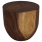 Haussmann Barrel Drum Sculptural Table, Walnut, 20 in dia x 18 in H