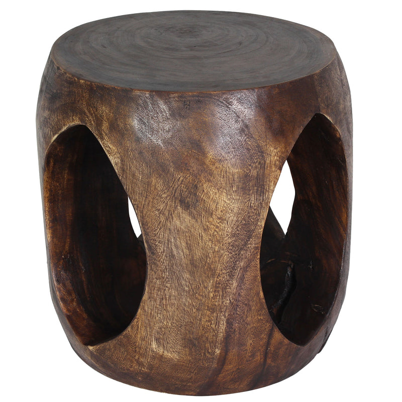 Haussmann Oval Windows 20 in diameter x 20 in H Mocha — angle