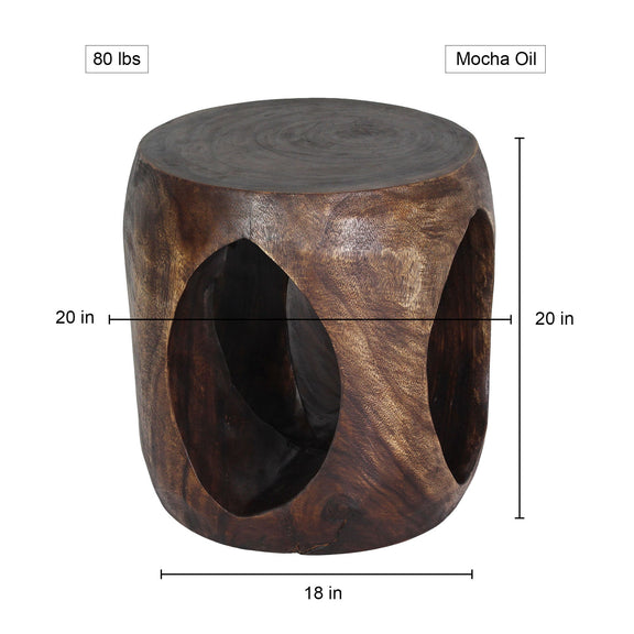 Haussmann Oval Windows 20 in diameter x 20 in H Mocha — sizing