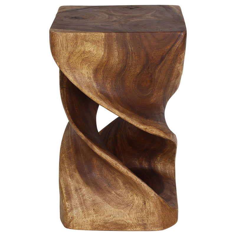 Haussmann Rectangular Double Twist Sculptural Table, Walnut, 12 x 14 x 23 in H