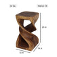 Haussmann Rectangular Double Twist Sculptural Table, Walnut, 12 x 14 x 23 in H