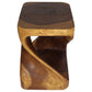 Haussmann Round Twist Pedestal Side Table, Walnut, 20 x 15 x 20 in H