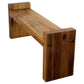 Haussmann Teak Block Solid Wood Bench - 48 x 12 x 19 in - Oak