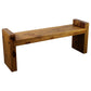Haussmann Solid Teak Block Bench, Oak, 48 x 12 x 19 in H