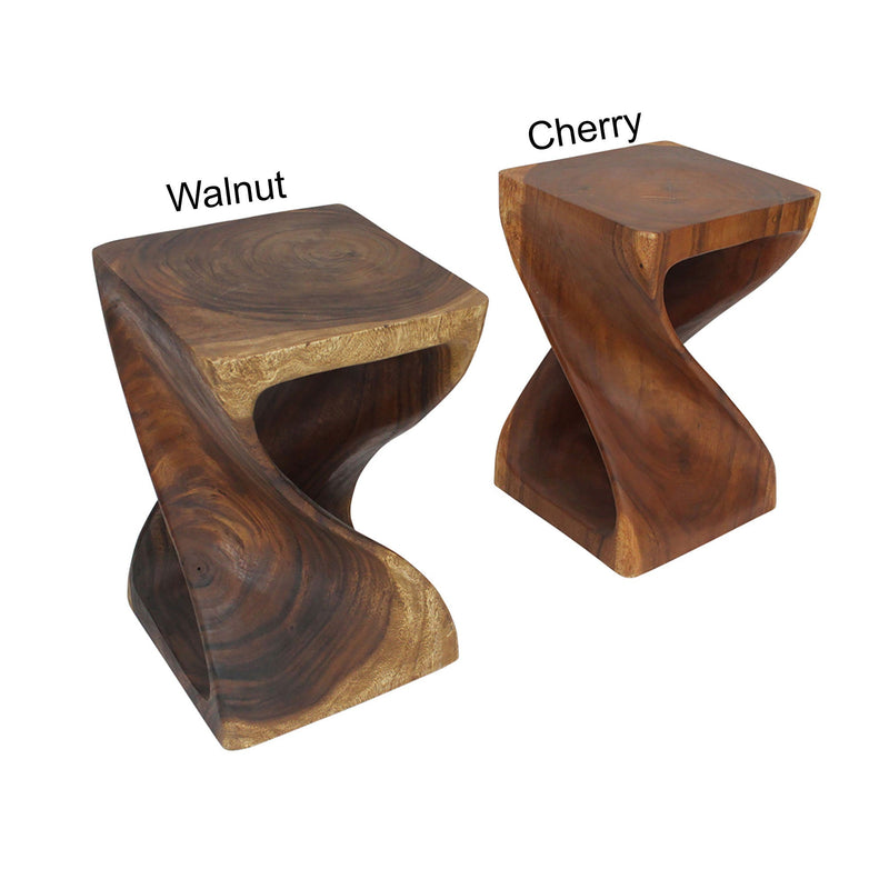 Haussmann Original Twist end tables, 15 x 15 x 23 in H, finish comparison
