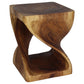 Haussmann Original Twist Pedestal Side Table, Walnut, 18 x 18 x 23 in H