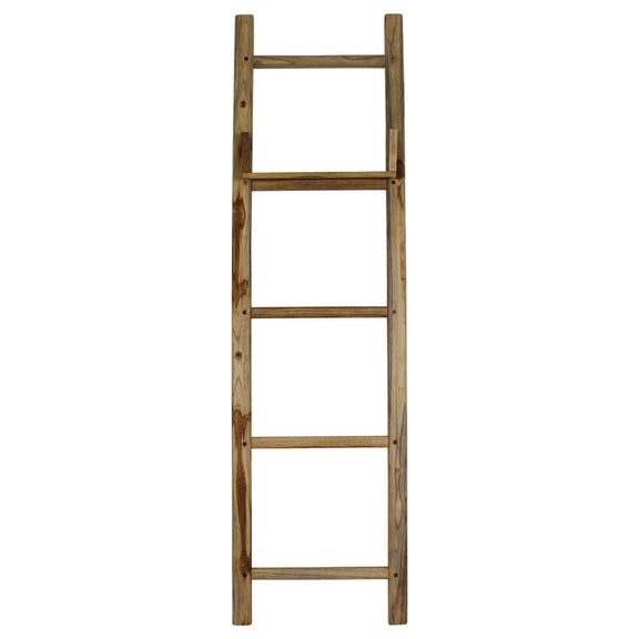 Haussmann Teak Solid Wood Towel Ladder - 18 x 64 in H - Teak Oil