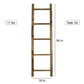 Haussmann Teak Towel Ladder, Adjustable Shelf, 18 x 64 in H