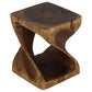 Haussmann Original Twist 10-Inch Hand-Carved Solid Wood End Table, Walnut, 10 x 10 x 12 in H