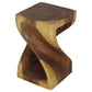 Haussmann Original Twist 10-Inch Hand-Carved Solid Wood End Table, Oak, 10 x 10 x 16 in H