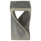 Haussmann Original Twist 10-Inch Hand-Carved Solid Wood End Table, Agate Grey, 10 x 10 x 18 in H