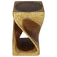 Oak Original Twist hand-carved wood end table, 12 x 12 x 20 inches, second angle showing the carved twist