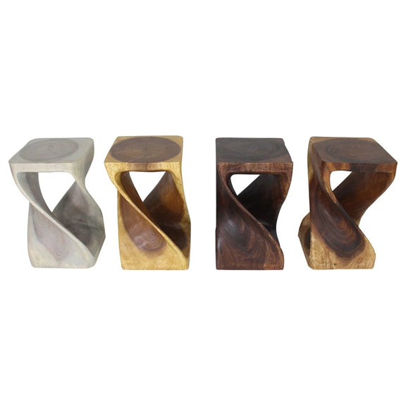 Haussmann Original Twist 20 inch end tables — available finish colors together