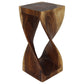 Walnut Original Twist hand-carved wood end table, 12 x 12 x 26 inches, product view