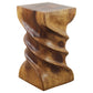 Haussmann Triple Twist Pedestal Side Table, Walnut, 12 x 12 x 22 in H