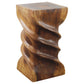 Haussmann Triple Twist Pedestal Side Table, Walnut, 12 x 12 x 22 in H